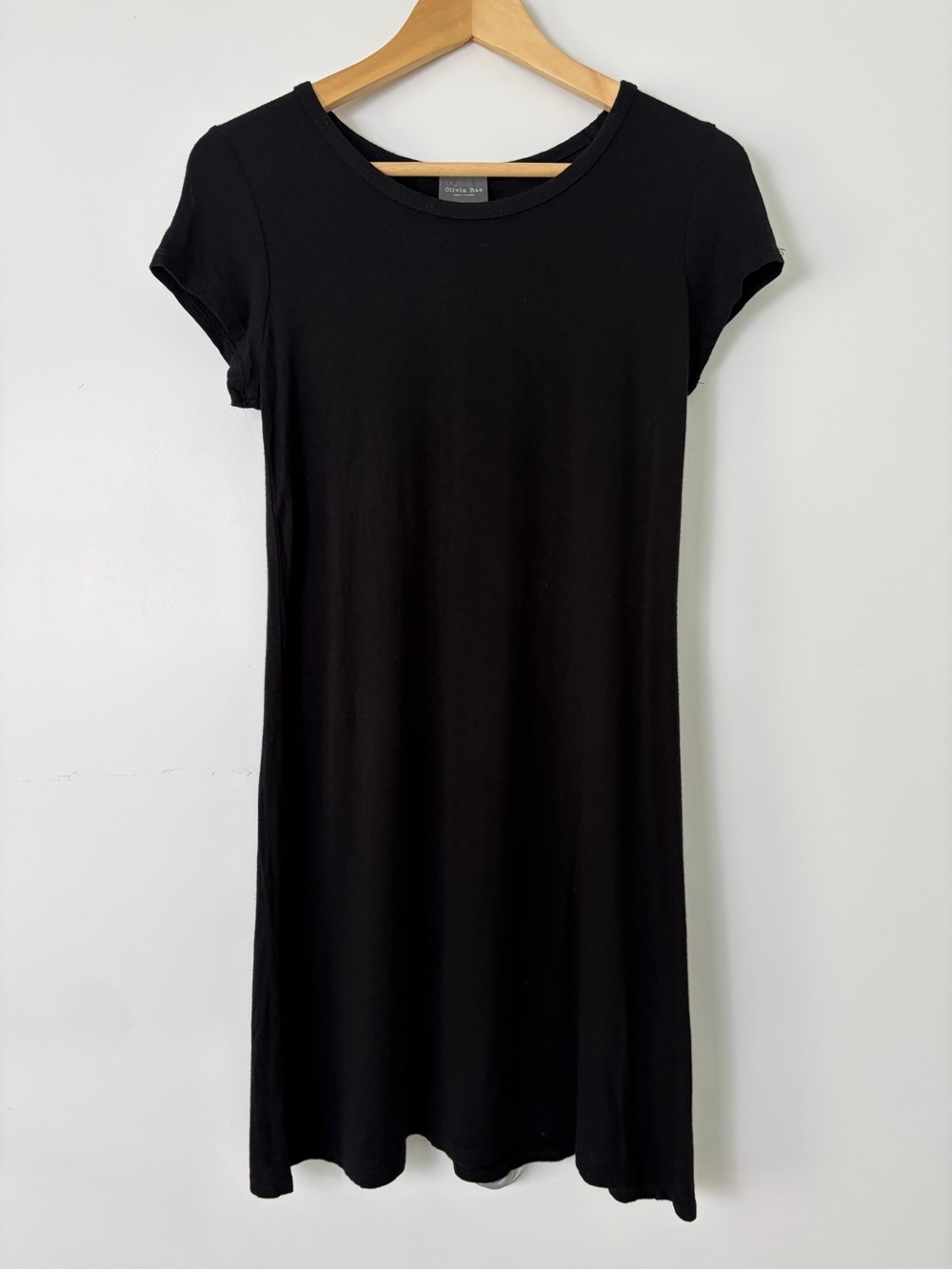 Olivia Rae New York Black Short Sleeve Jersey T-Shirt Dress Size Small